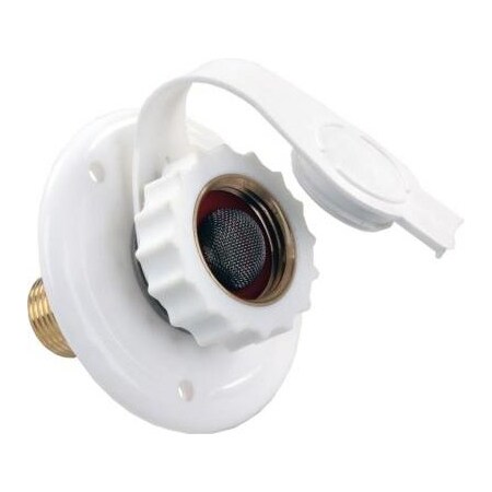 Jr Products CITY WATER FLANGE, PLASTIC, WHITE, MPT 62145